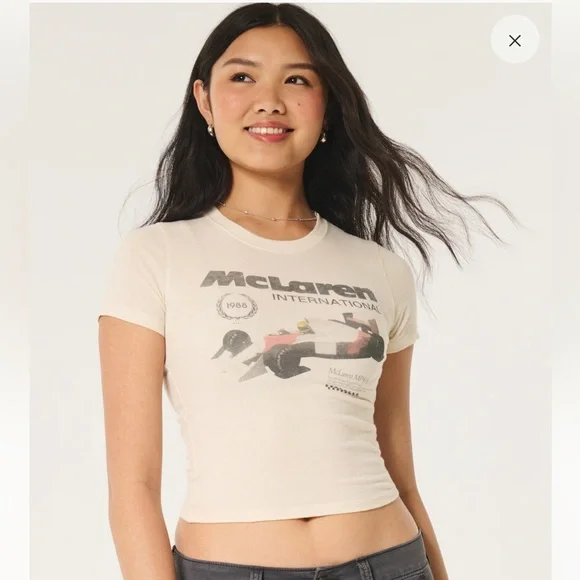 NWT HOLLISTER MCLAREN RACING GRAPHIC BABY TEE